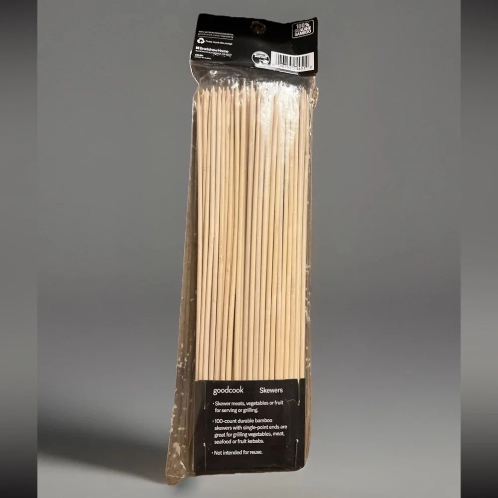 100 PIECE GOOD COOK BAMBOO SKEWERS, 9.75 INCHES